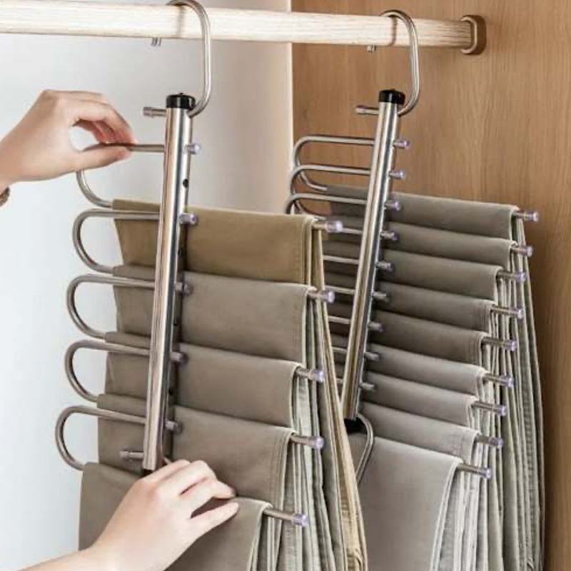 رخت آویز 5 طبقه رگالی مدل تمام استیل